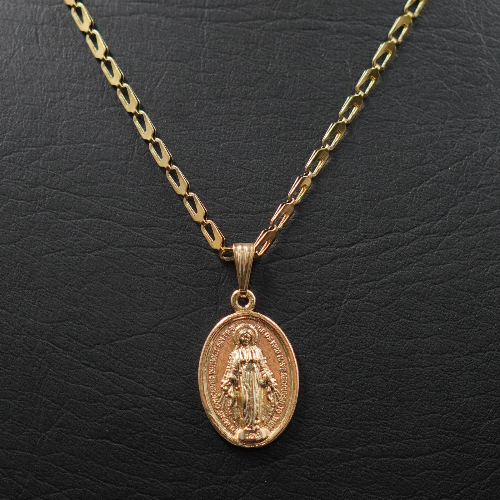 Cadena-Dije Virgen Milagrosa Dorad Canda